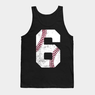 Kids 6th Birthday Shirt Baseball Boys Kids Six 6 Sixth Gift Tank Top